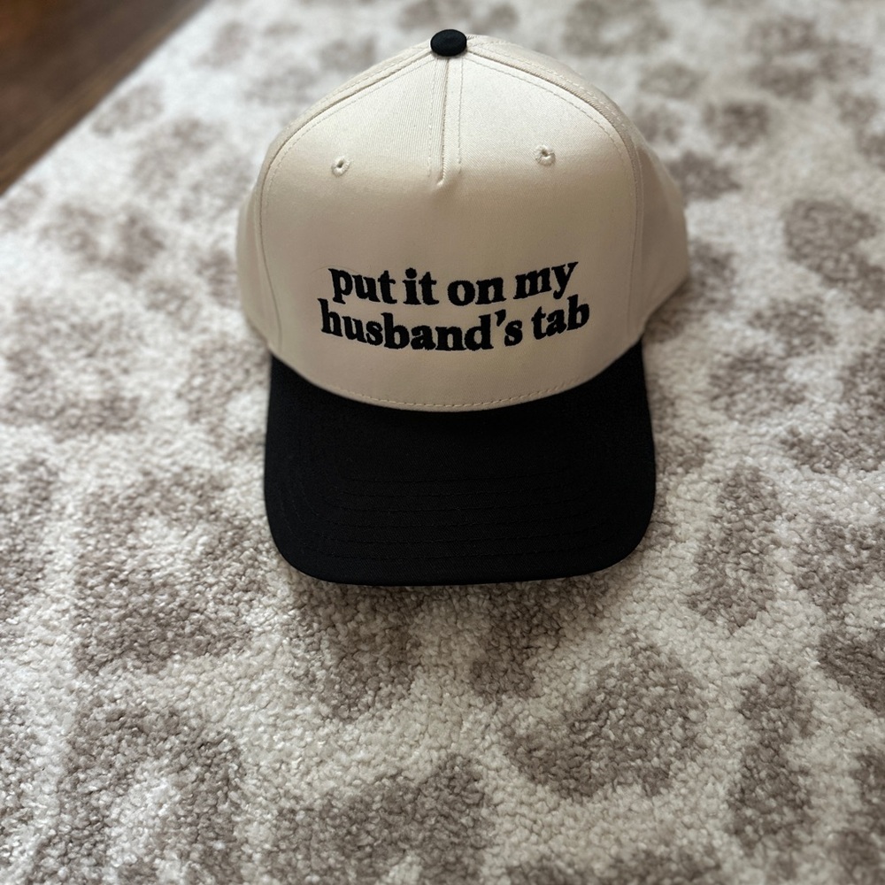Black and White Cap with Fun Text